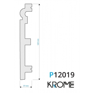 Listwa przypodłogowa KROME P12019B czarna