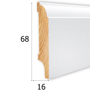 Profil drewnianej listwy przypodłogowej AGAT 68 68x16 mm