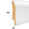 Profil drewnianej listwy przypodłogowej AGAT 68 68x16 mm